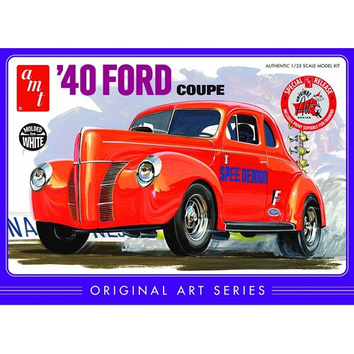 Round2 Amt730?1/25 Lot De 1940 Ford Coupe Original Arts Series, Blanc-Générique