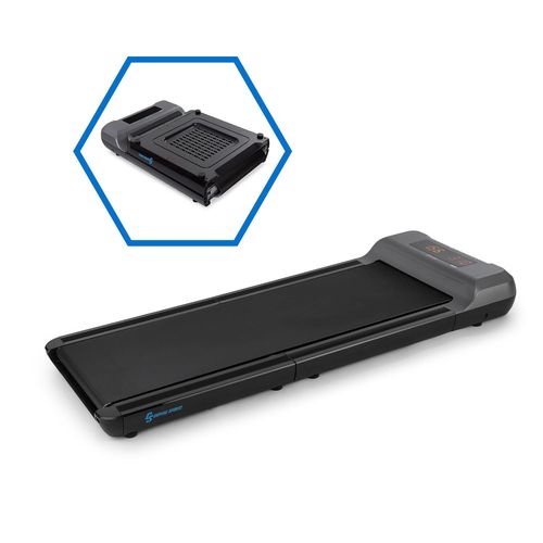 Capital Sports Compact Space Treadmill , Tapis De Course Compact 1.5 Cv , Vitesses : 0.5 À 6 Km/H , Surface De Course : 115 X 44 Cm , Poids Max. 100 Kg , Télécommande Incluse , Affichage Lcd , Pliable : Smartspace Concept , Noir