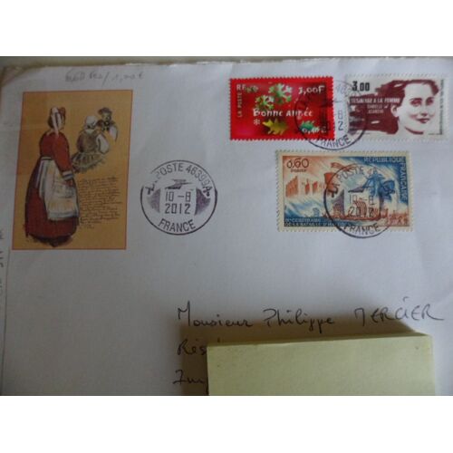 Timbres Obliterés Sur Enveloppe