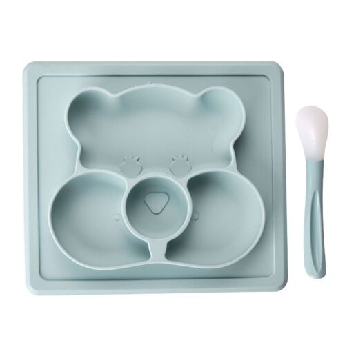 Service De Vaisselle Anti Chaleur Pour Entraînement, Antidérapant, Apprentissage De L'alimentation, Vaisselle En Forme D'ours, Alimentation Des Nourrissons, Vaisselle Pour Enfants