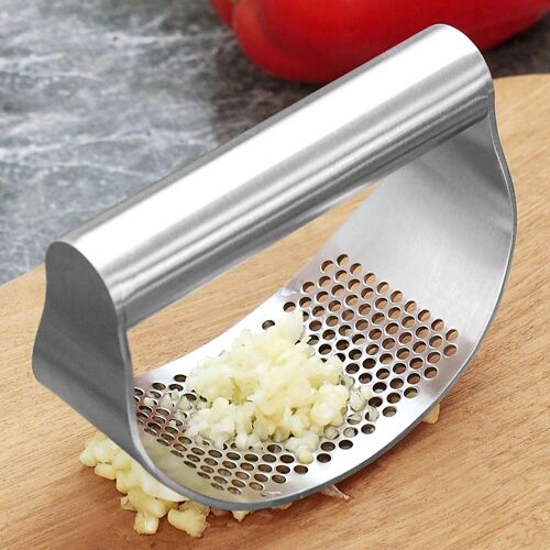 Presse À Ail Courbé En Acier Inoxydable, Outil Durable Pour Rouler L'ail, Broyeur À Hacher, Accessoires De Cuisine Ménagers