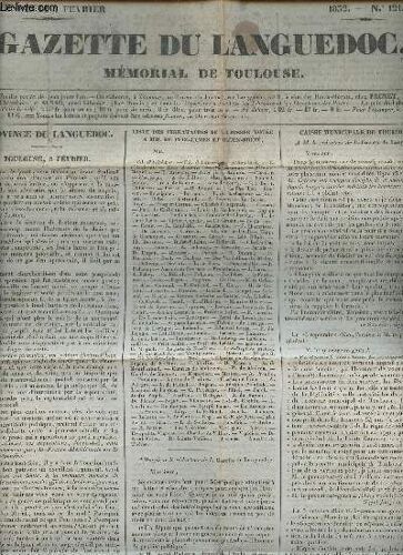 Gazette Du Languedoc, Mémorial De Toulouse - 2e Année - 1832, Vendredi 3 Février - N°121 - Liste Des Signataires De L Adresse Votée À Mm. De Fitz-James Et Dreux-Brézé - Caisse Municipale De Toulouse -(...)