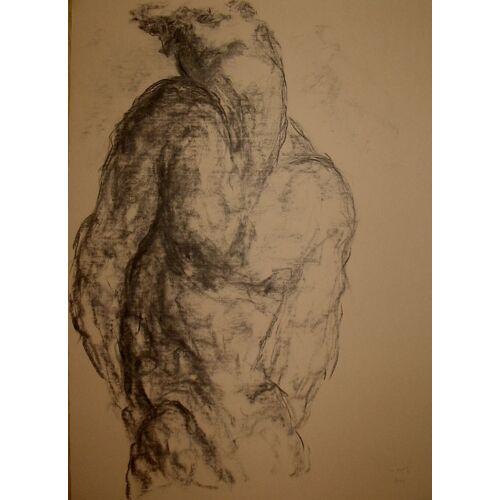 Fusain Sur Papier. Le Captif (2)