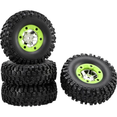 Roues Complètes Reely Block-Profil 6 Rayons Argent 1:10 Xs 4 Pc(S)-Reely