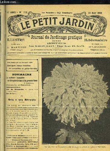 Le Petit Jardin Illustre N° 772 - La Culture Complète Du Chrysanthème À La Grande Fleur,E. Roucatrol. Alimentation Et Conserves. Correspondance.Plat Do Dimanche. ¿ Tomates Farcies Hortulus ...