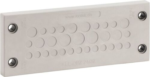 Icotek KEL-DPZ 24/15 Plaque passe-câbles Ø de serrage (max.) 12 mm Polyamide, élastomère gris, noir, Gaine + protection pour câbles, Gris, Noir