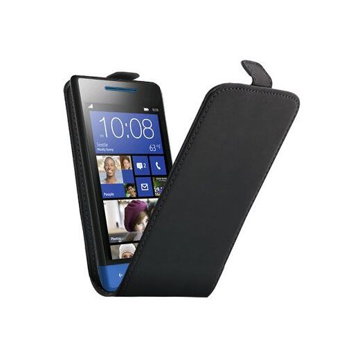 Etui Portefeuille Cuir Noir HTC 8S