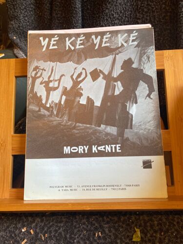 Mory Kante Yé Ké Yé Ké Partition Chant Piano Accords Éditions Polygram
