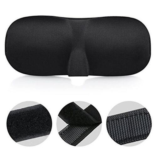 Masque De Sommeil, Noir, 3d Masque De Nuit En Mousse Douce Masque Pour Homme Femme Enfant