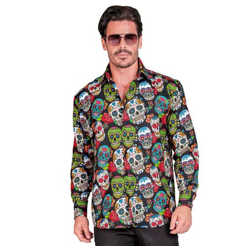 Chemise Dia De Los Muertos Homme - Taille: Xxl