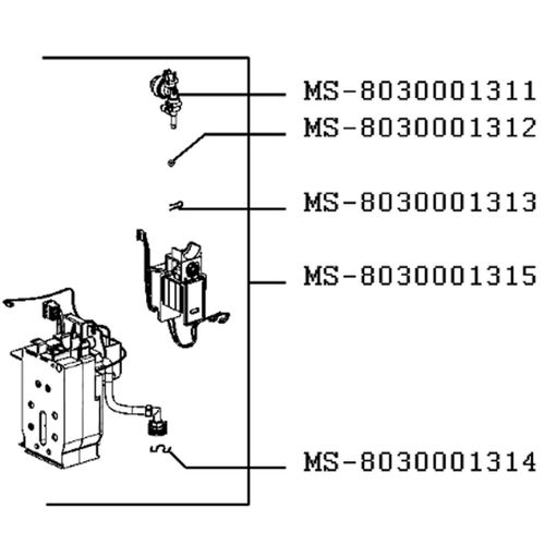 Clapet (repère MS-8030001311) Cafetière Expresso (MS-8030001311 KRUPS)