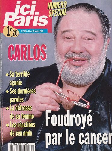 Ici Paris Carlos 6p/ Jane Birkin 1p/ Valerie Begue Miss France 1p/ Liane Foly 1.5p/ Richard Berry 1p/ Proces De L'erika 2p/ Britney Spears 1p/ Johnny & David Hallyday 1.5p/ Chantal Goya 1/2p/  3264