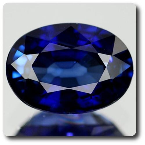 1.07 Cts Saphir Bleu . Vvs1 Ceylan, Srilanka. Avec Certificat D'authenticité.