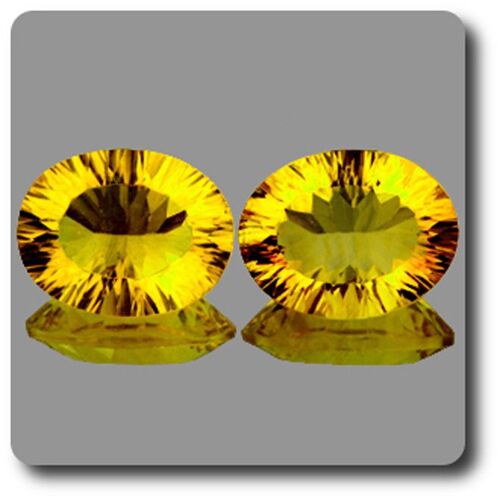 34.05 Cts Lot De 2 Fluorine Jaune. Vvs1 Afrique.