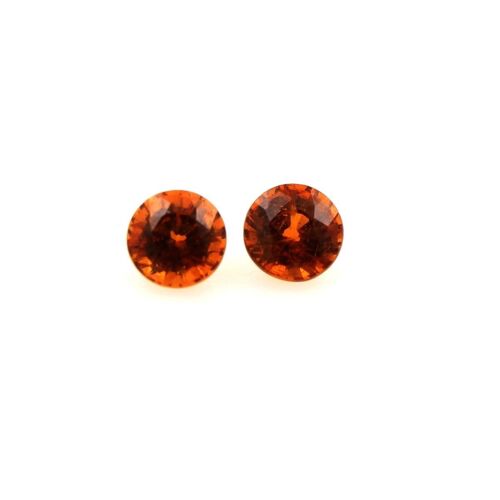 0.58 Cts 2 Grenat Spessartite Orange. If Namibie, Afrique.
