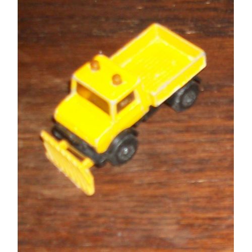 Lesney Matchbox Unimog Chasse Neige Au 1/76 Eme Jaune-Matchbox