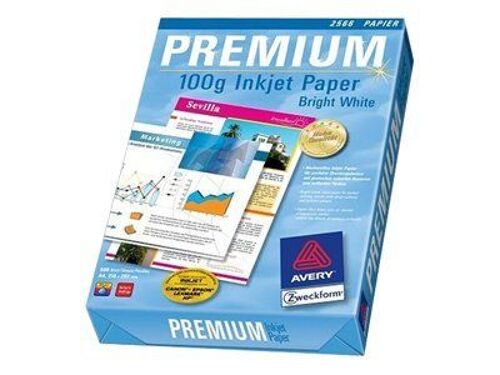 Avery Bright White Inkjet Papier - Papier ordinaire - blanc - A4 (210 x 297 mm) - 100 g/m² - 500 feuille(s)