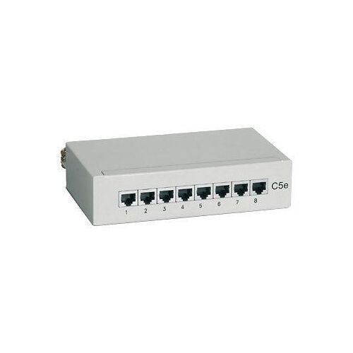 equip Desktop - Tableau de connexions - CAT 5e - gris clair, RAL 7035 - 8 ports