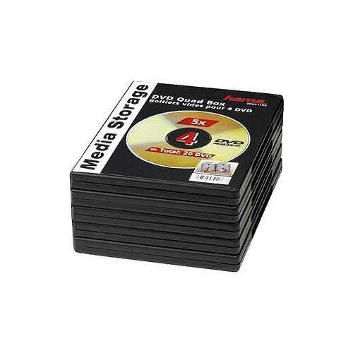 Hama DVD Quad Box - Boîtier pour DVD - noir (pack de 5)