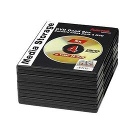 Hama DVD Quad Box - Boîtier pour DVD - noir (pack de 5)