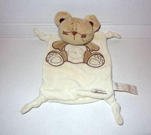 Doudou Ours Plat Hochet Tiamo Collection