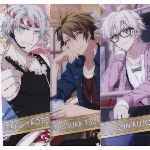 Lot De 3 Marque-Pages - Idolish7 - Le Groupe Trigger : Gaku Yaotome, Ryunosuke Tsunashi Et Tenn Kujo (Jeu Vidéo, Animé, Idols)