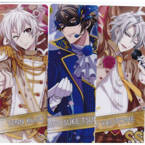 Lot De 3 Marque-Pages - Idolish7 - Le Groupe Trigger : Gaku Yaotome, Ryunosuke Tsunashi Et Tenn Kujo (Jeu Vidéo, Animé, Idols)
