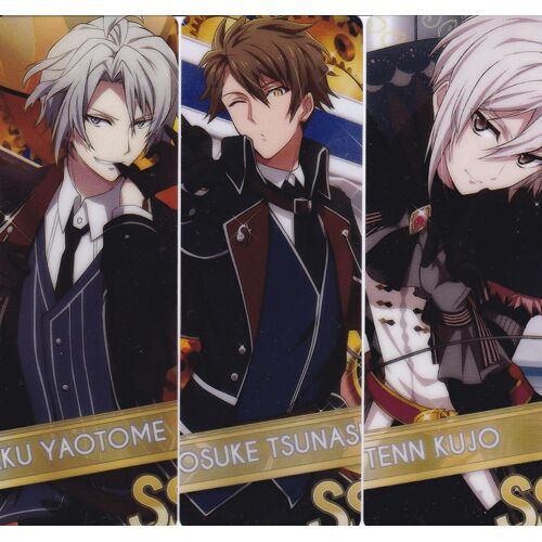 Lot De 3 Marque-Pages - Idolish7 - Le Groupe Trigger : Gaku Yaotome, Ryunosuke Tsunashi Et Tenn Kujo (Jeu Vidéo, Animé, Idols)