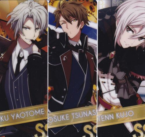 Lot De 3 Marque-Pages - Idolish7 - Le Groupe Trigger : Gaku Yaotome, Ryunosuke Tsunashi Et Tenn Kujo (Jeu Vidéo, Animé, Idols)