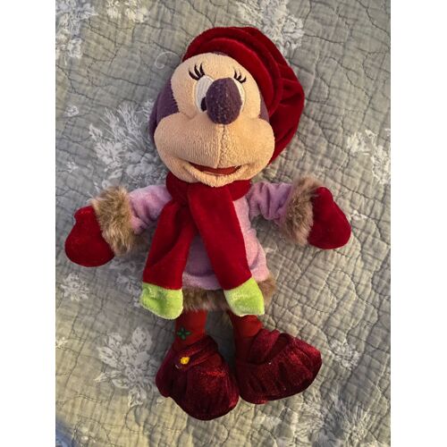 Doudou Peluche Disney Minnie Noël