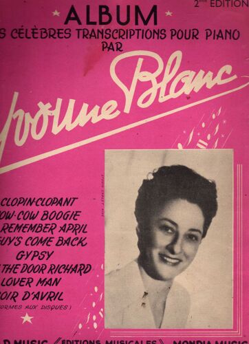 Album Inscriptions Pour Piano Par Yvonne Blanc