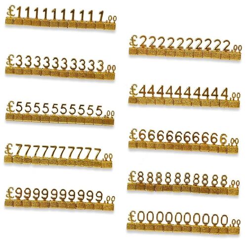 10pcs Numérique Étiquette De Prix 3d Étagère En Métal Réglable Gbp Prix Kit Carré Pour Magasin Affichage Bijoux Montre Boutique Bureau