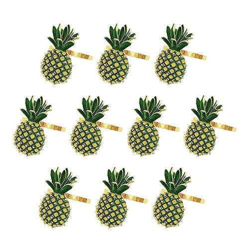 Summer Napkin Rings Set of 10, Napkin Holder Rings Holders for Tables, Fruit Napkin Buckles Ring fo