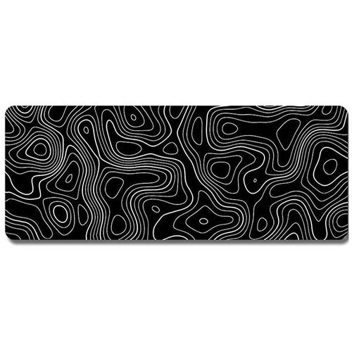 Topographic Contour Extended Big Mouse Pad Computer Keyboard Mouse Mat Mousepad with 3Mm Non-Slip B