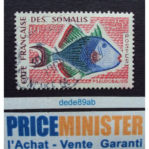 Somalie..Côte Française Des Somalis. Poisson : Pseudobaliste. Oblitéré.