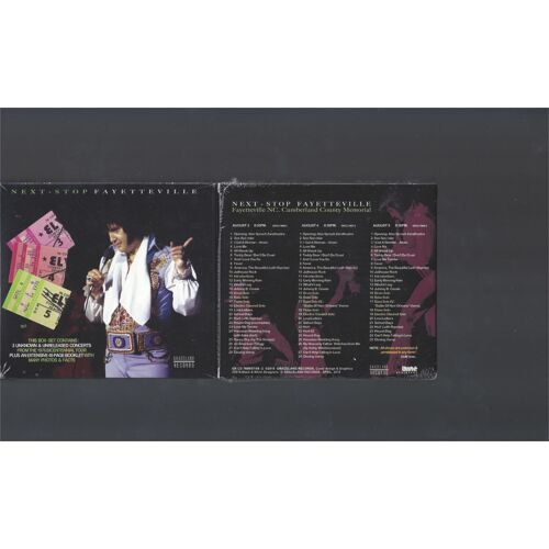 Elvis Presley Next Stop Fayetteville 3 Et 4 Et 5 Août 1976 Shows Soirée Deluxe Digipack Slipcase Sous Blister 3 Cds Set Livret 45 Pg Audience Label Graceland Records Édition Limitée 300 Ex. Très Rare