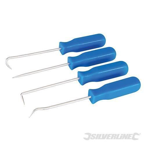 Lot de 4 piques et crochets, 140 mm - SILVERLINE