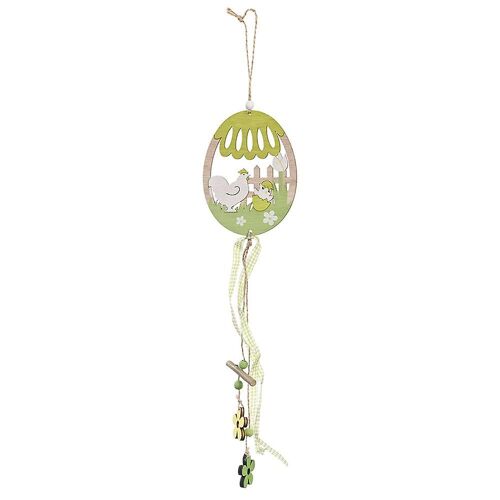 Easter Egg Shaped Pendant Wood Crafts Tags Chicken Hanging Ornament Cutouts Gift for Party Wall Doo