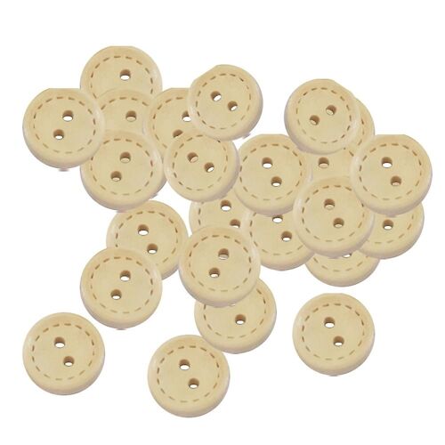 200 Pcs Mixed Wooden Buttons In Bulk Round Decorative Wood Buttons 2 Holes For Diy Crafts Scrapbook
