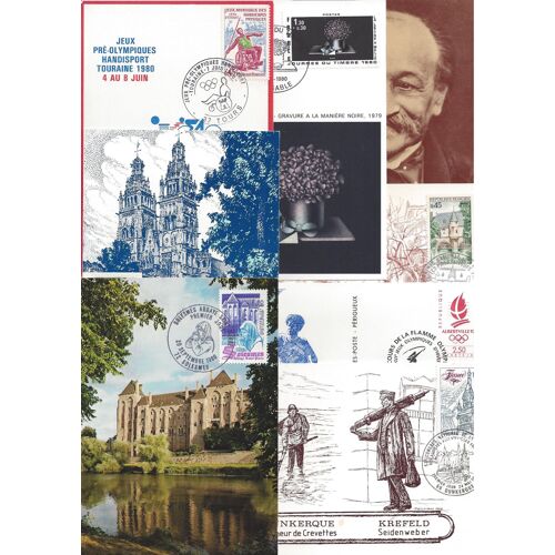 Lot De 8 Cartes Premier Jour D'émission