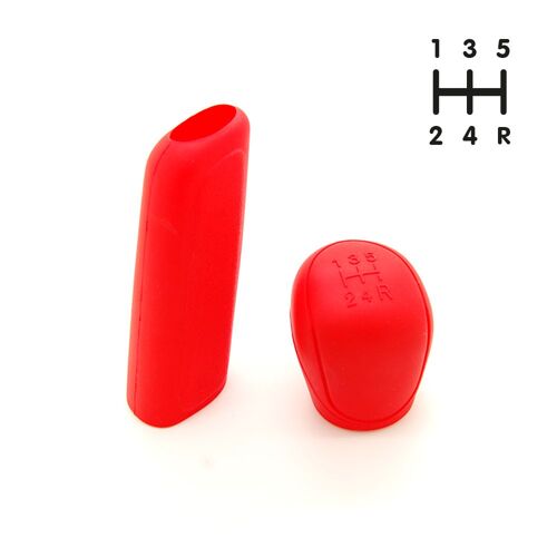 Kit De Housse Silicone Universel Pour Frein A Main Levier De Vitesse Rouge