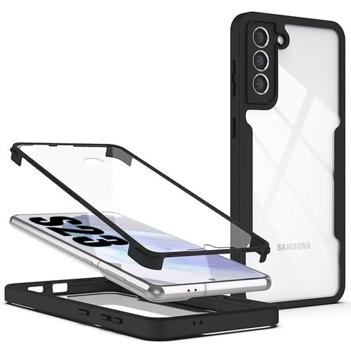 Coque Intégrale Pour Samsung Galaxy S23 Noir Protection Hybride Silicone + Pc - E.F.Connection