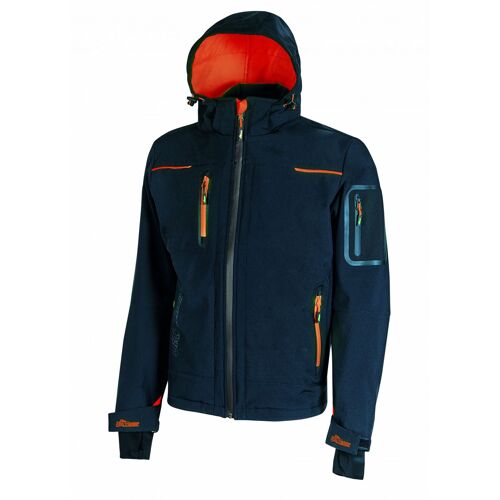 Veste de travail softshell Bleu Marine/Orange SPACE | FU187DB - U-Power