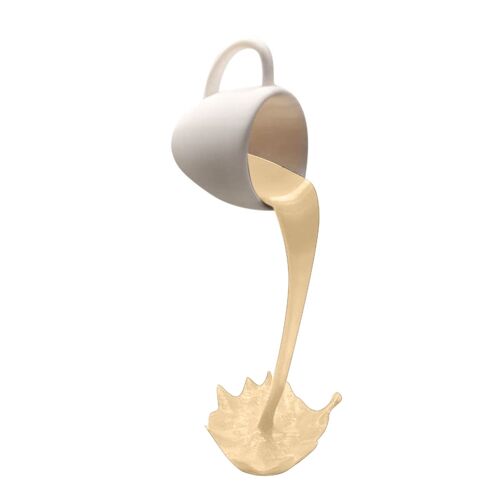 Sculpture De Tasse De Café Flottante À La Mode, Décor De Cuisine, Décoration De Déversement, Artisanat, Organisateur De Décoration De Bureau Et De Maison