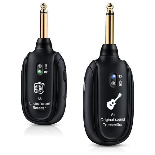 A8 Système De Guitare Sans Fil Rechargeable UHF Audio Sans Fil Émetteur Récepteur pour Guitare Basse Violon Clavier