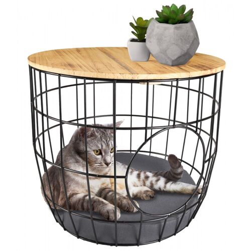 Flamingo Pet Products-Panier ? 50 X H 40 Cm. En Treillis M?Tallique. Noir. Pour Chat-Fl-560871
