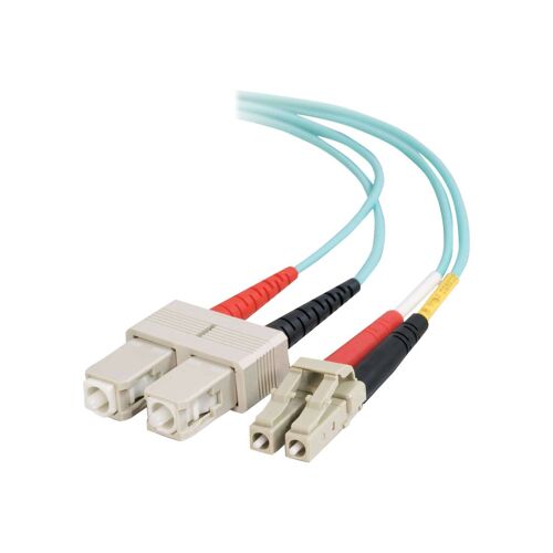C2G LC-SC 10Gb 50/125 OM3 Duplex Multimode PVC Fiber Optic Cable (LSZH) - Câble réseau - SC multi-mode (M) pour LC multi-mode (M) - 15 m - fibre optique - duplex - 50 / 125 microns - OM3 - sans...