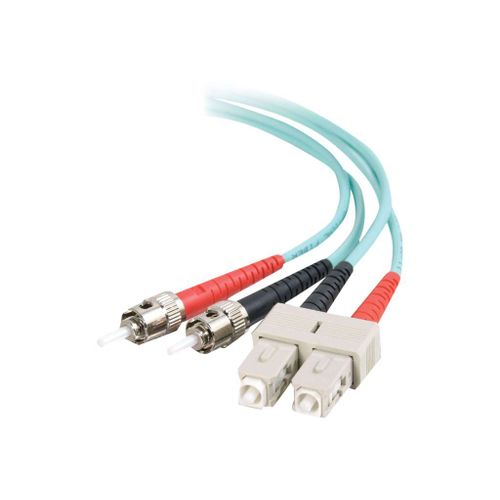 C2G SC-ST 10Gb 50/125 OM3 Duplex Multimode PVC Fiber Optic Cable (LSZH) - Câble réseau - ST multi-mode (M) pour SC multi-mode (M) - 2 m - fibre optique - duplex - 50 / 125 microns - OM3 - sans...