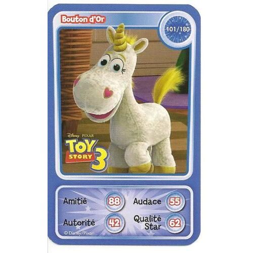 Carte Auchan Disney (Pixar) 101/180 "Bouton D'or" (Toy Story 3)