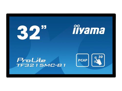 iiyama ProLite TF3215MC-B1 - Écran LED - 32" - cadre ouvert - écran tactile - 1920 x 1080 Full HD (1080p) @ 60 Hz - A-MVA3 - 500 cd/m² - 3000:1 - 8 ms - HDMI, VGA - noir